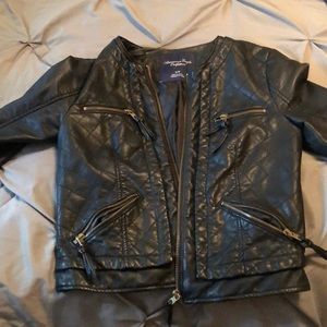Quilted leather jacket